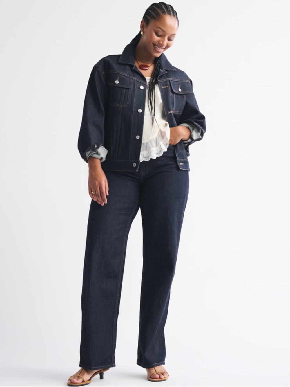 Abercrombie & Fitch Curve Love High Rise Loose Jean